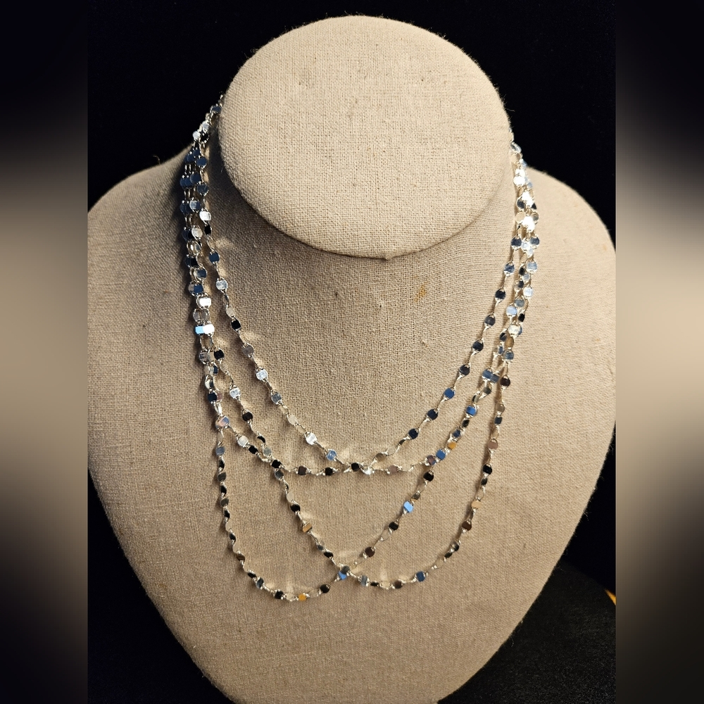 Vintage wrap 55" sterling silver necklace. 11.8g